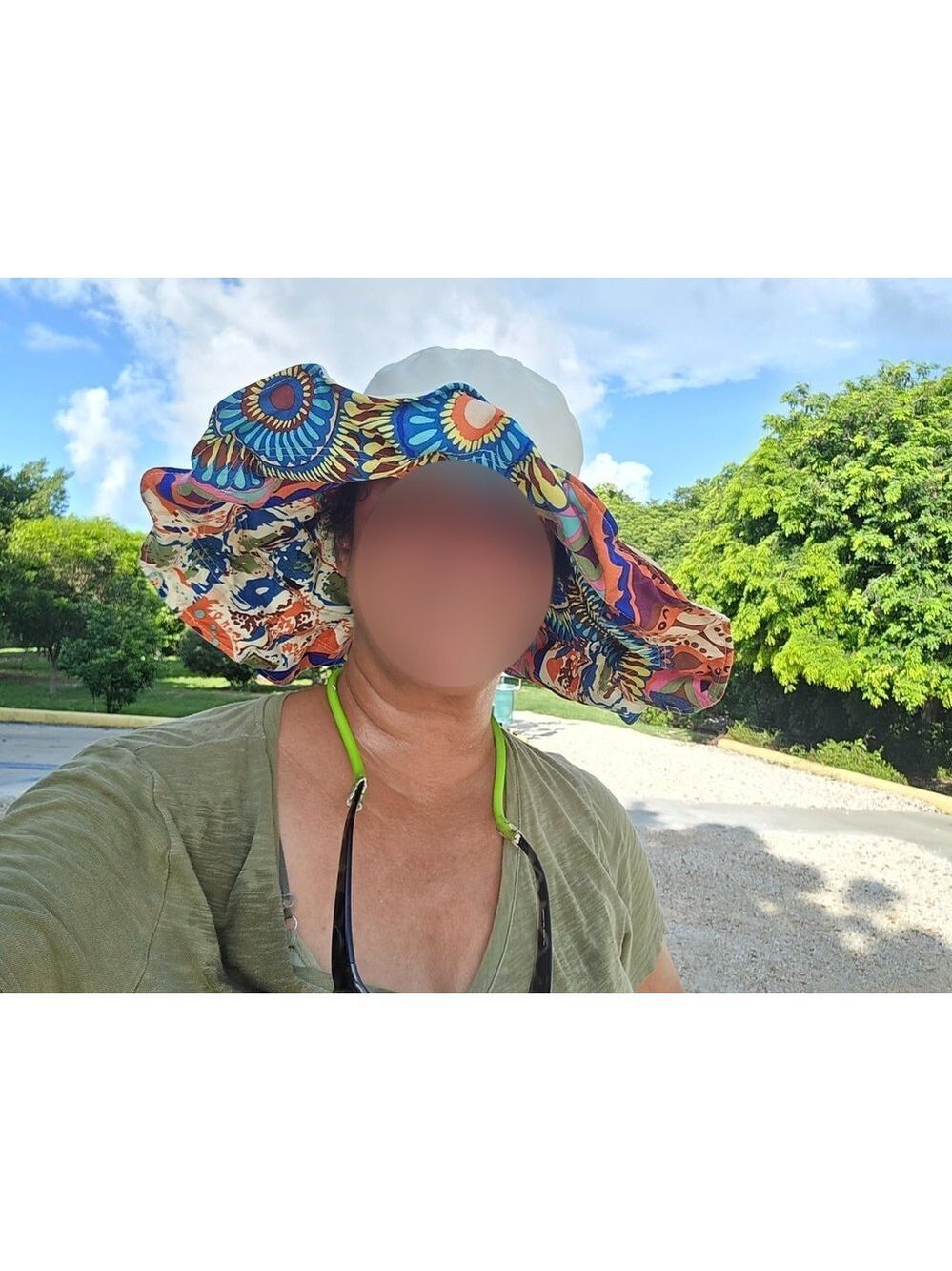 Women's Foldable Floppy Sun Hats Reversible Vacation Beach | Rose Red | Size OS - Picture 11 of 12